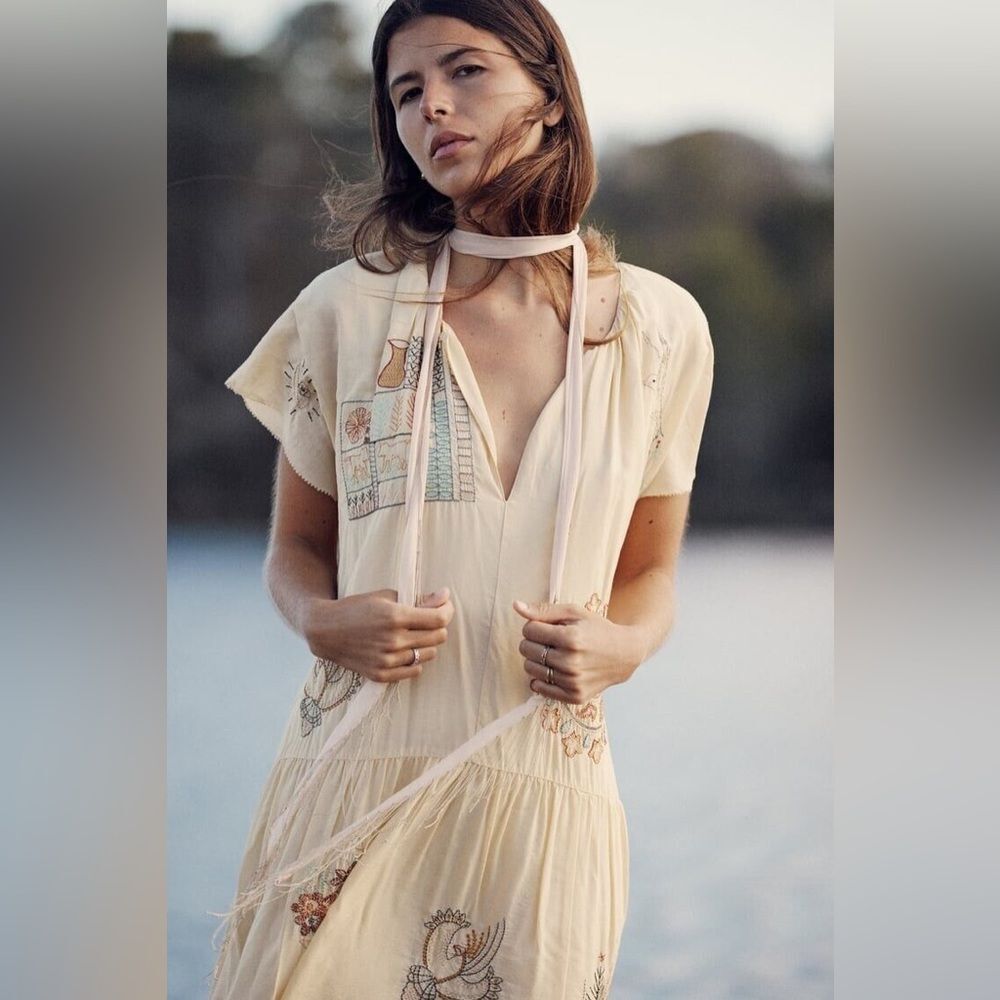 Zara Limited Edition Voluminous Embroidered Dress New - Picture 4 of 10